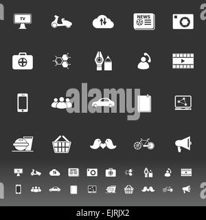 Social network icons on gray background, stock vector Stock Vector