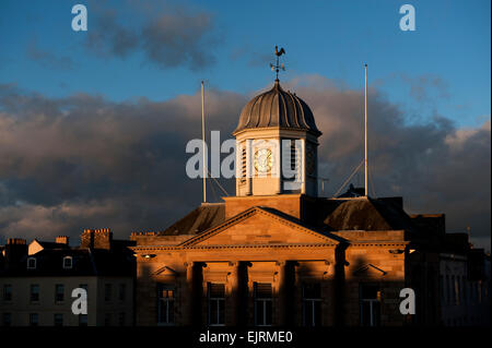 Kelso Scotland. The market square and town hall. March 2015 Stock Photo