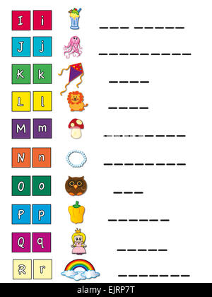 illustration of alphabet with symbols Stock Photo