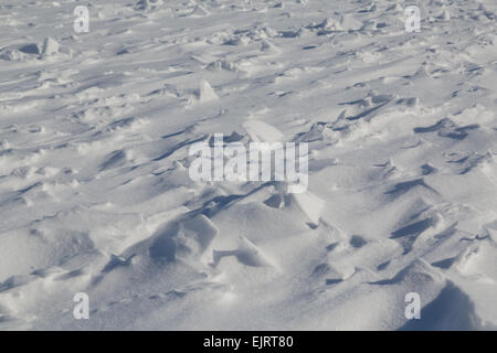 Full frame bumpy snow background Stock Photo