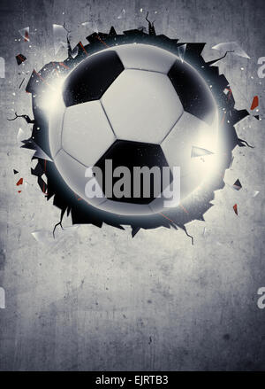 Abstract soccer or football sport invitation poster or flyer background with empty space Stock Photo