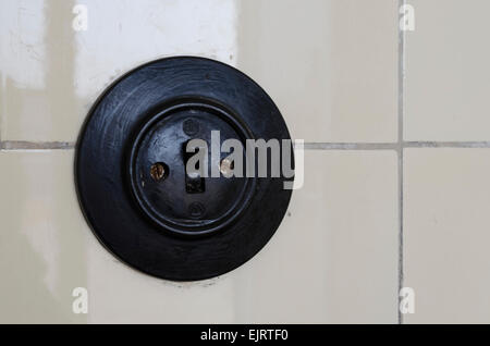 Old fashioned light switch Stock Photo