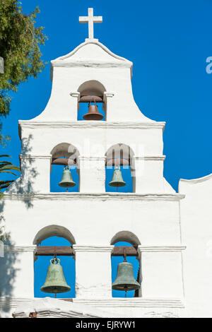 Historical mission Basilica San Diego de Alcala, California, USA Stock Photo