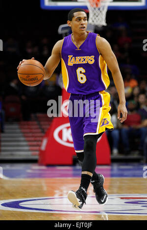 Los Angeles Lakers guard Jordan Goodwin (30) in the first half of an
