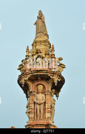 The Doulton Fountain is the largest terracotta fountain in the world, as well as the best surviving example of its kind. Stock Photo