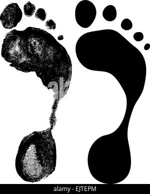 foot print vector Stock Vector Image & Art - Alamy