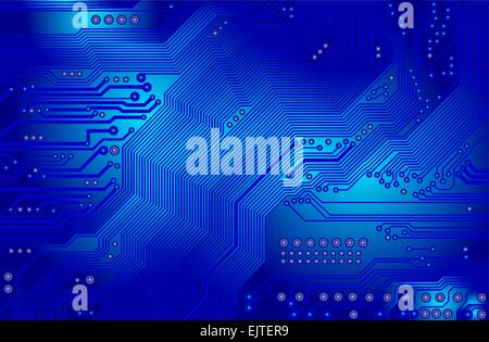 printed circuit - motherboard - technology abstract - vector Stock Vector