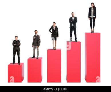 Team on stats Stock Photo