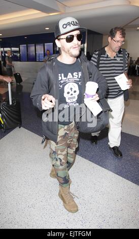 Celebrities at LAX airport Featuring: Clifton Collins Jr Where