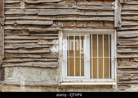 Old wooden house wall paneling and window Stock Photo - Alamy