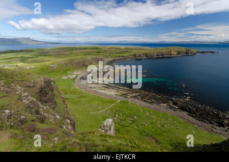 view from hill isle of muck Stock Photo