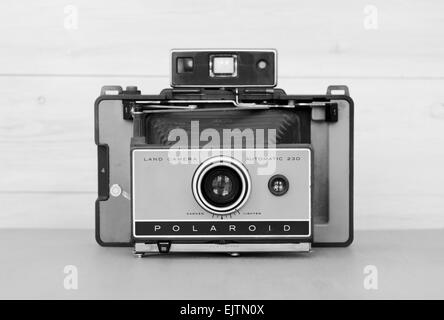 Vintage Polaroid 230 Land Camera. Stock Photo