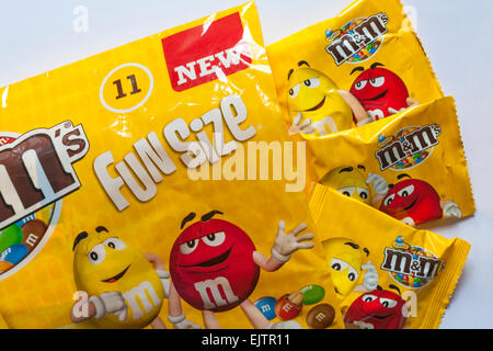 A packet of chocolate peanut m & m's on a white background Stock Photo -  Alamy