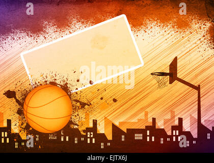 Basketball sport poster or flyer background with space Stock Photo - Alamy