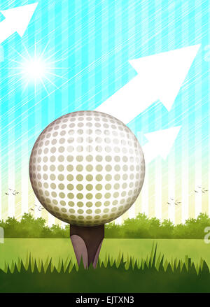 Golf sport invitation poster or flyer background with space Stock Photo