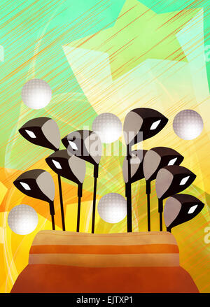 Golf sport invitation poster or flyer background with space Stock Photo