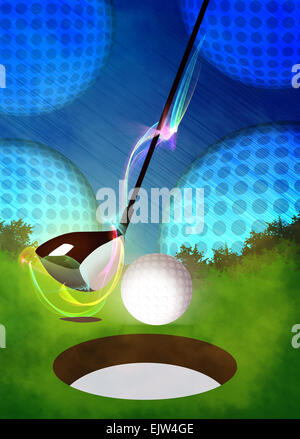 Golf sport invitation poster or flyer background with space Stock Photo