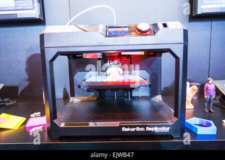 3d printer making plastic model printing machine working three dimensional item for medical use usage uses future science Stock Photo