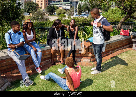 Johannesburg South Africa,African Parktown,Wits University,University of the Witwatersrand,higher education,campus,courtyard,Black Blacks African Afri Stock Photo