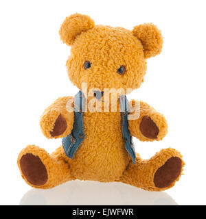 Stuffed teddy bear isolated over white background Stock Photo