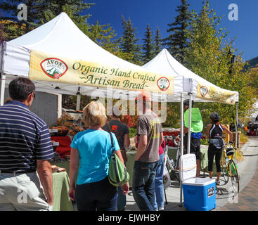 Vail Farmers' Market and Art Show in Colorado in autumn Stock Photo