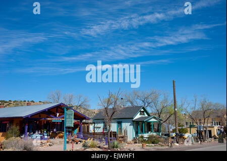 USA New Mexico NM Madrid on the Turquoise Trail an old coal mining town now an art community Stock Photo