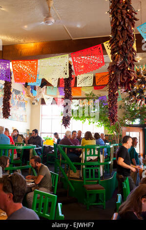 USA New Mexico NM Santa Fe Dining at Pasquals restaurant serving authentic Southwestern food and dishes Stock Photo