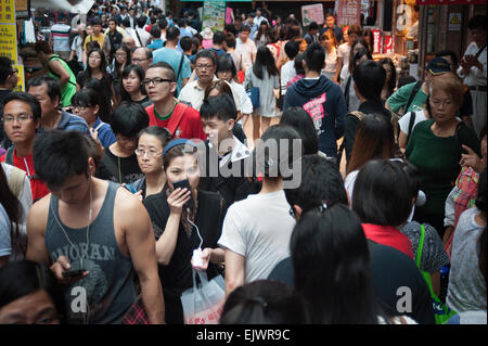 Mongkok or Mong Kok a very densely populated district in Hong Kong is a retail hub. According to Guiness Book of World Records i Stock Photo
