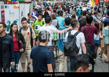 Mongkok or Mong Kok a very densely populated district in Hong Kong is a retail hub. According to Guiness Book of World Records i Stock Photo