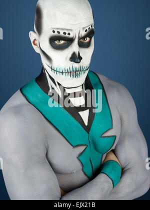 Dia de los Muertos - the Day of the Dead, painted male Stock Photo