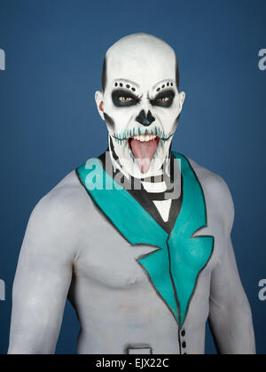 Dia de los Muertos - the Day of the Dead, painted male Stock Photo