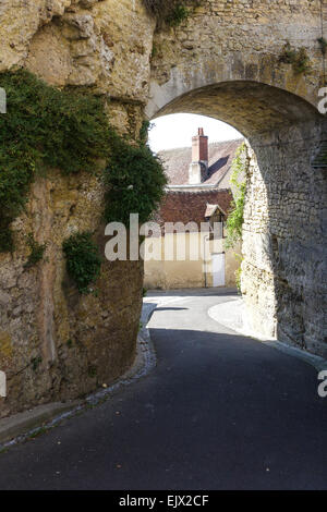 Chateau Montrésor, and the village in the Loire Vally, France Stock Photo