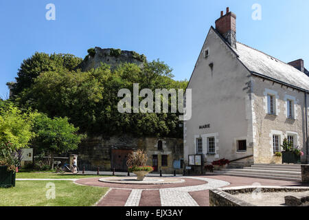 Chateau Montrésor, and the village in the Loire Vally, France Stock Photo