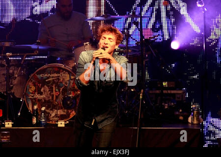 Paolo Nutini performing at Kirstenbosch National Botanical Garden on the 18th March 2015. Stock Photo