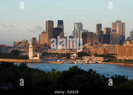 City view from the Jacques Cartier Bridge, Montreal, Quebec, Canada Stock Photo