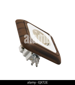 Electrical socket isolated Stock Photo