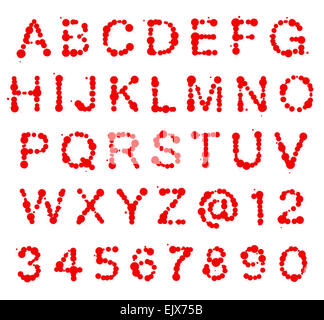ABC alphabet made of blot spots Stock Photo