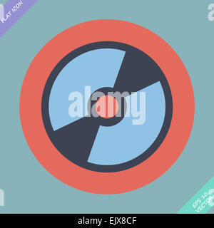 CD or DVD icon - vector illustration. Stock Photo