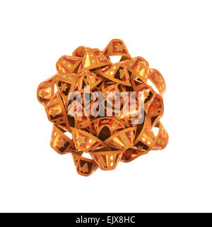 Round decorational bow isolated Stock Photo