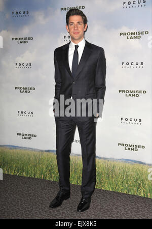 LOS ANGELES, CA - DECEMBER 6, 2012: John Krasinski at the Los Angeles premiere of his new movie 'Promised Land' at the Directors Guild Theatre. Stock Photo