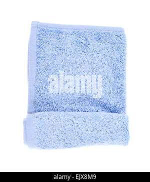 Folded terry towel isolated Stock Photo
