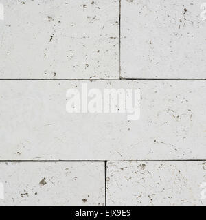 White limestone brick wall's fragment Stock Photo