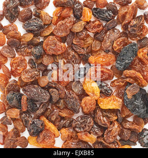 Surface covered with dried fruits raisins Stock Photo