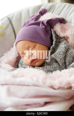 Baby Girl Sleeping in Crib