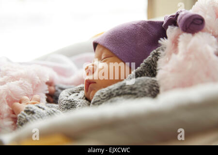 Baby Girl Sleeping in Crib