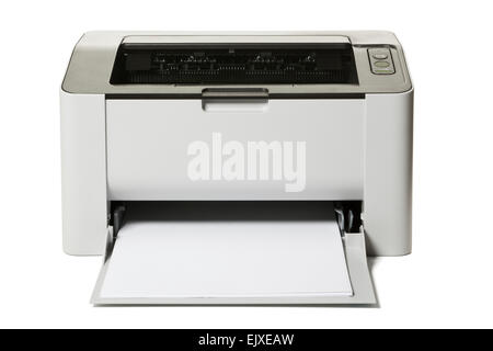 Laser printer on white background isolated with clipping path Stock Photo