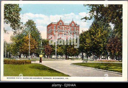 Monroe Park, Showing Monroe Terrace, Richmond, Va Stock Photo