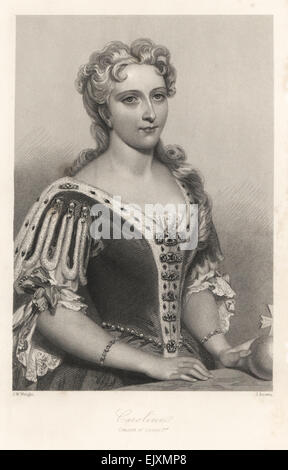 Caroline, queen consort of King George II of England. Stock Photo