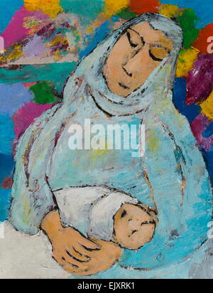 ActiveMuseum 0004627.jpg / Virgin and Child 26/06/2014  -  Sold / 21th century Chantal Roux / Active Museum Stock Photo
