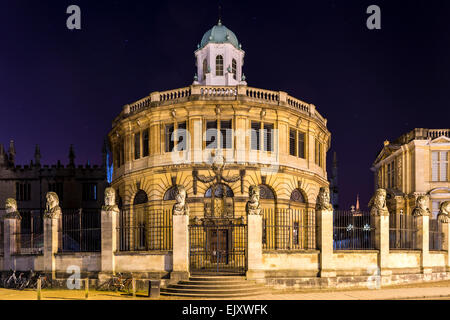 The Sheldonian Theatre is a building of Oxford University used for concerts and award ceremonies, designed by Christopher Wren Stock Photo